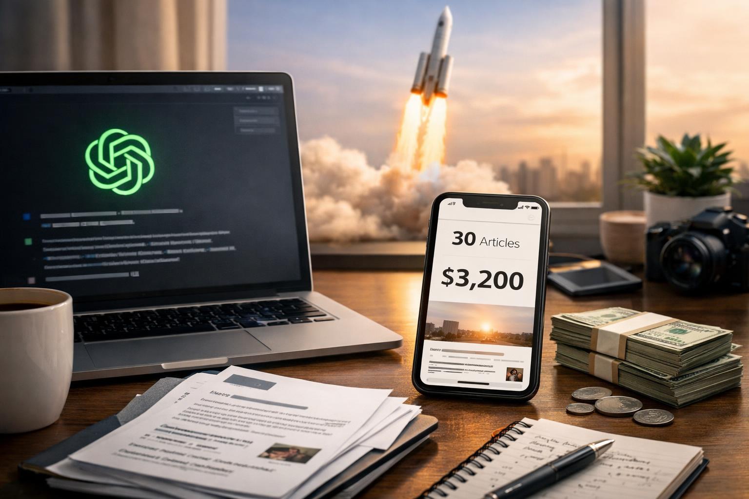 Как я использовал ChatGPT, чтобы написать 30 статей за 7 дней — и заработать $3,200** 🚀