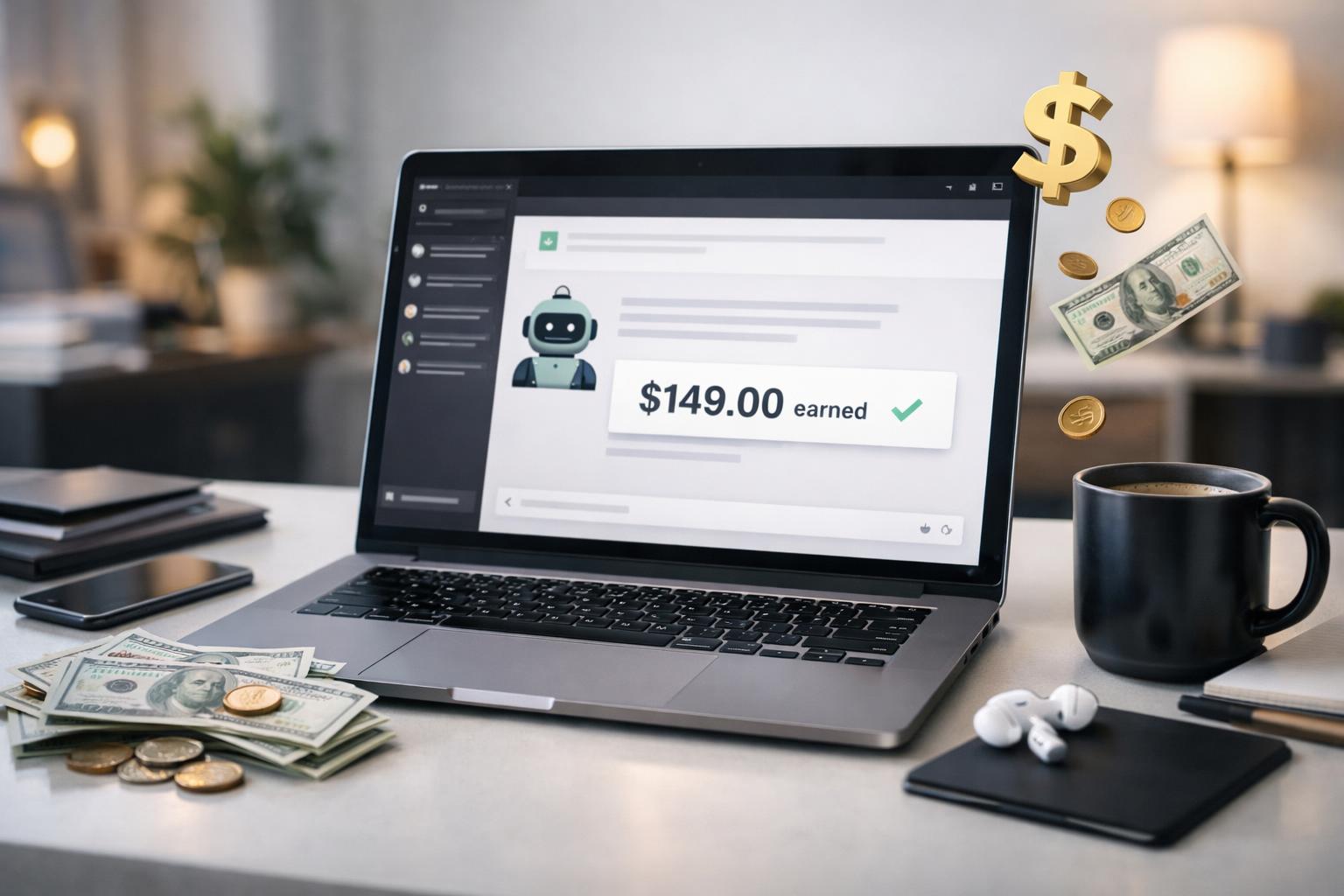 Я пользовался ChatGPT 22 минуты. И он каким-то образом заработал $149 🤯